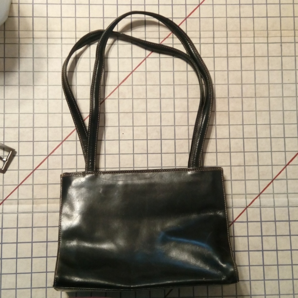 Howard Powell vintage black leather purse